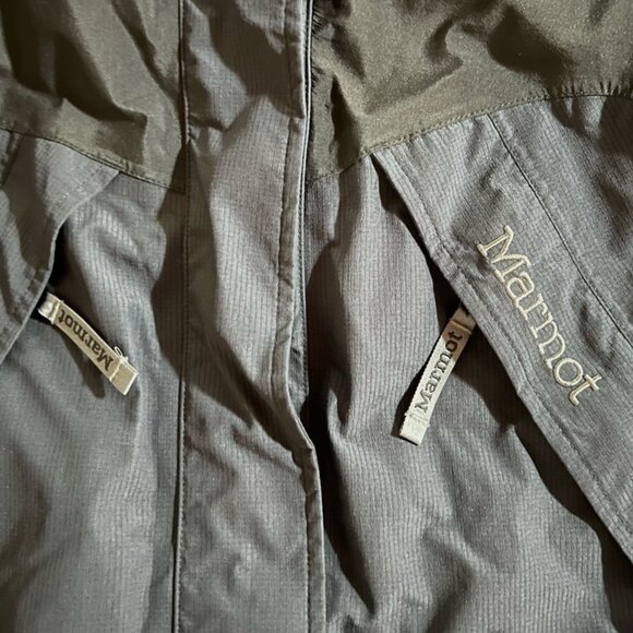 Marmot Gore Tex Down Jacket Vintage Expedition Large Hiking 3 In 1 Outdoor Black - Picture 3 of 14